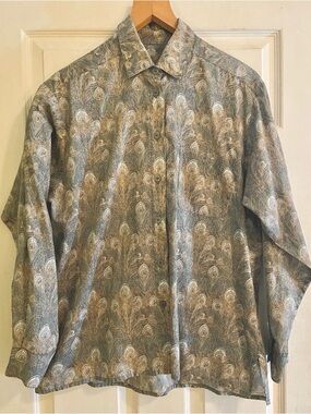 Liberty Tilley Peacock Print Blouse